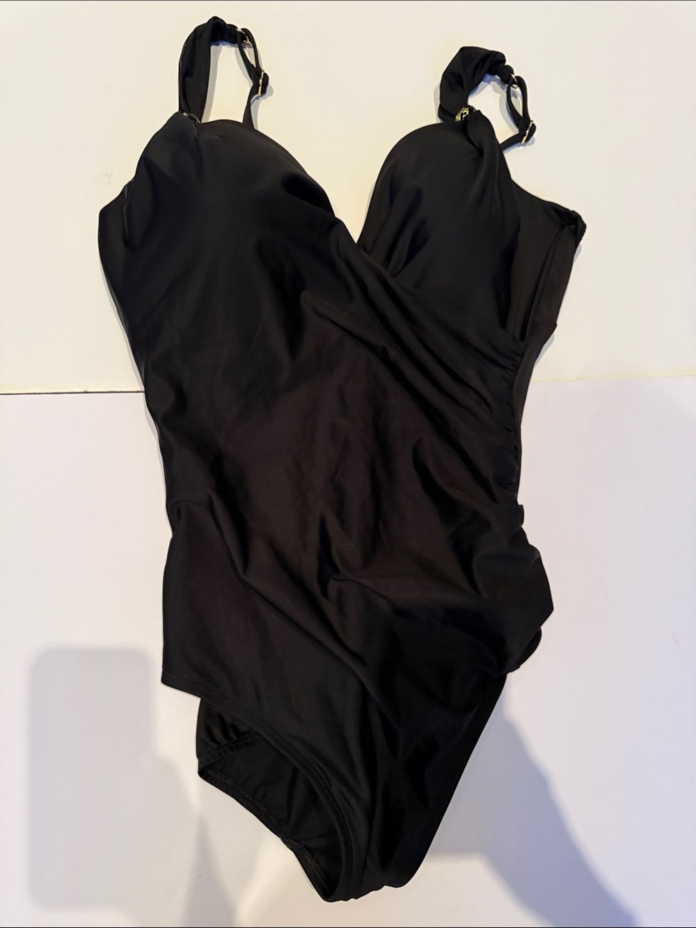 NEW Classic Miraclesuit Black One-Piece Swimsuit Size 16